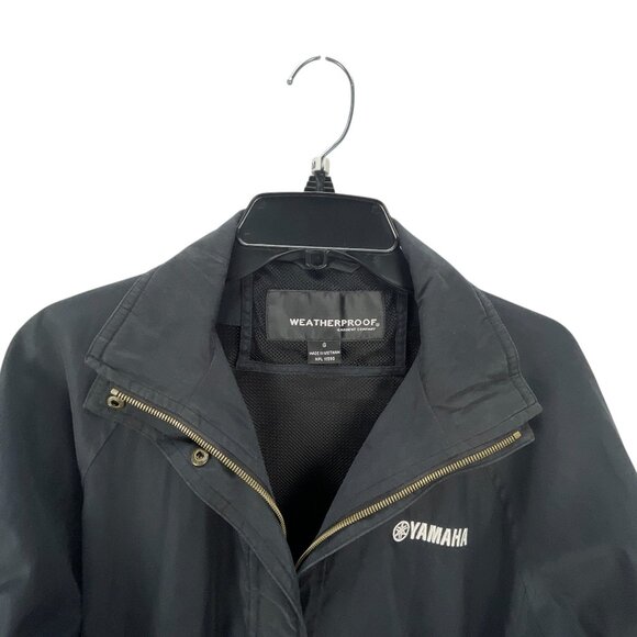 Yamaha Weatherproof Black Lightweight Jacket Men's S Nylon Blend Zip Pockets - Picture 3 of 9